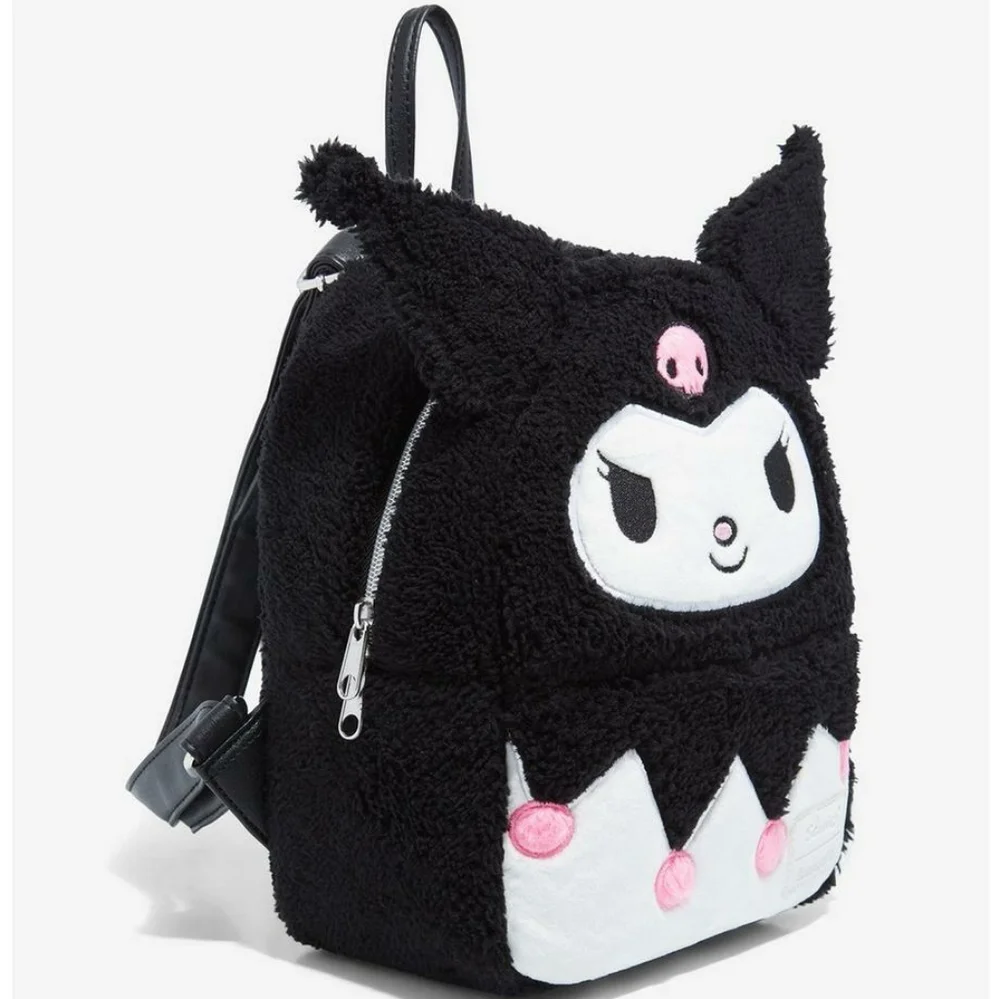 Loungefly Sanrio Kuromi faux fur mini backpack Anime